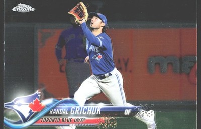 2018 Topps Chrome Update Series MT50 Randal Grichuk Montreal Blue Yays