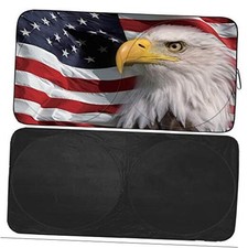 Windshield Sun Shade for Car Front Window Cover Sunshades Visor Large US Flag