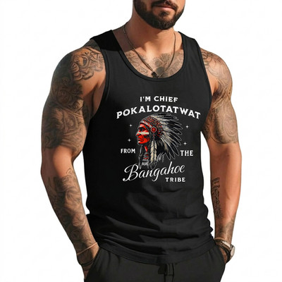 I'm Chief Pokalotatwat from The Tribe Indigenous Native Tank Top