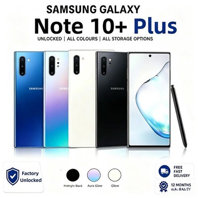 New SAMSUNG Galaxy Note 10+ Plus Factory Unlocked SM-N975U1 256GB+12GB Free Ship