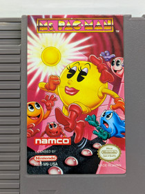 Ms. Pac-Man Namco (Nintendo NES, 1993) Cartridge with Sleeve - NICE