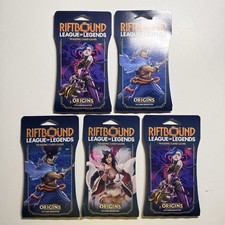 Riftbound TCG League of Legends Origins Sleeved Booster Pack Lot of 5 Sealed New