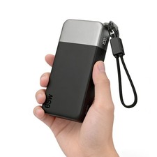 PowerBank 20000mAh 65W Charging Portable External Battery,Detachable Cable black