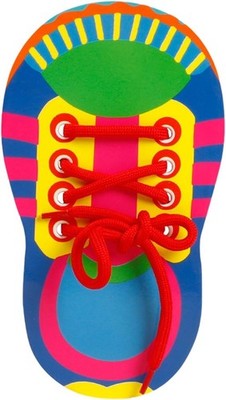 6 Sets Shoelace Toy  Learn to Tie Shoes for Kids Shoelace Threading Teaching