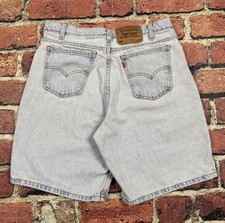 Vintage 90s Levis 550 Orange Tab Shorts Men's 32 Denim Jean Relaxed Light Wash