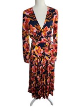 Petal And Pup Balsa Long Sleeve Floral Midi Dress Size Xs
