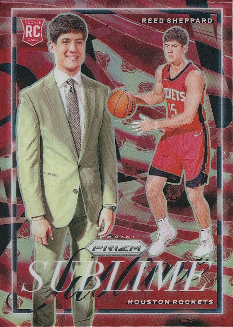 Reed Sheppard 2024-25 Prizm Sublime SSP CASE HIT Rookie RC Houston