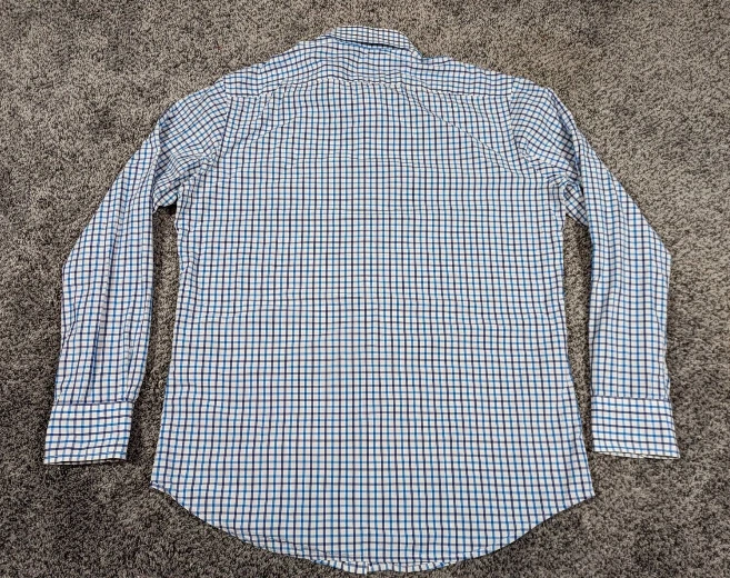 Рубашка мужская La Martina средняя клетчатая классическая вышитая на пуговицах спереди опрятная работа - Изображение 2 из 4