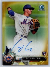 2017 Bowman Chrome Rookie Autographs Gold Ref. 9/50 Gavin Cecchini #BCAR-GC