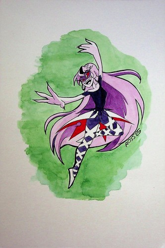 Hazbin Hotel 2019 Rossell Oreta SIGNIERT Handbemalt Convention Art - Carmilla