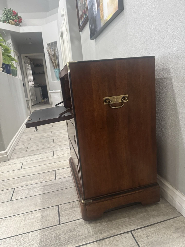 National Mt. Aireado Estilo Campaña Cómoda/Cama Soporte Lateral Caída Delantero Sobre 2 Cajones Foto 4 de 4