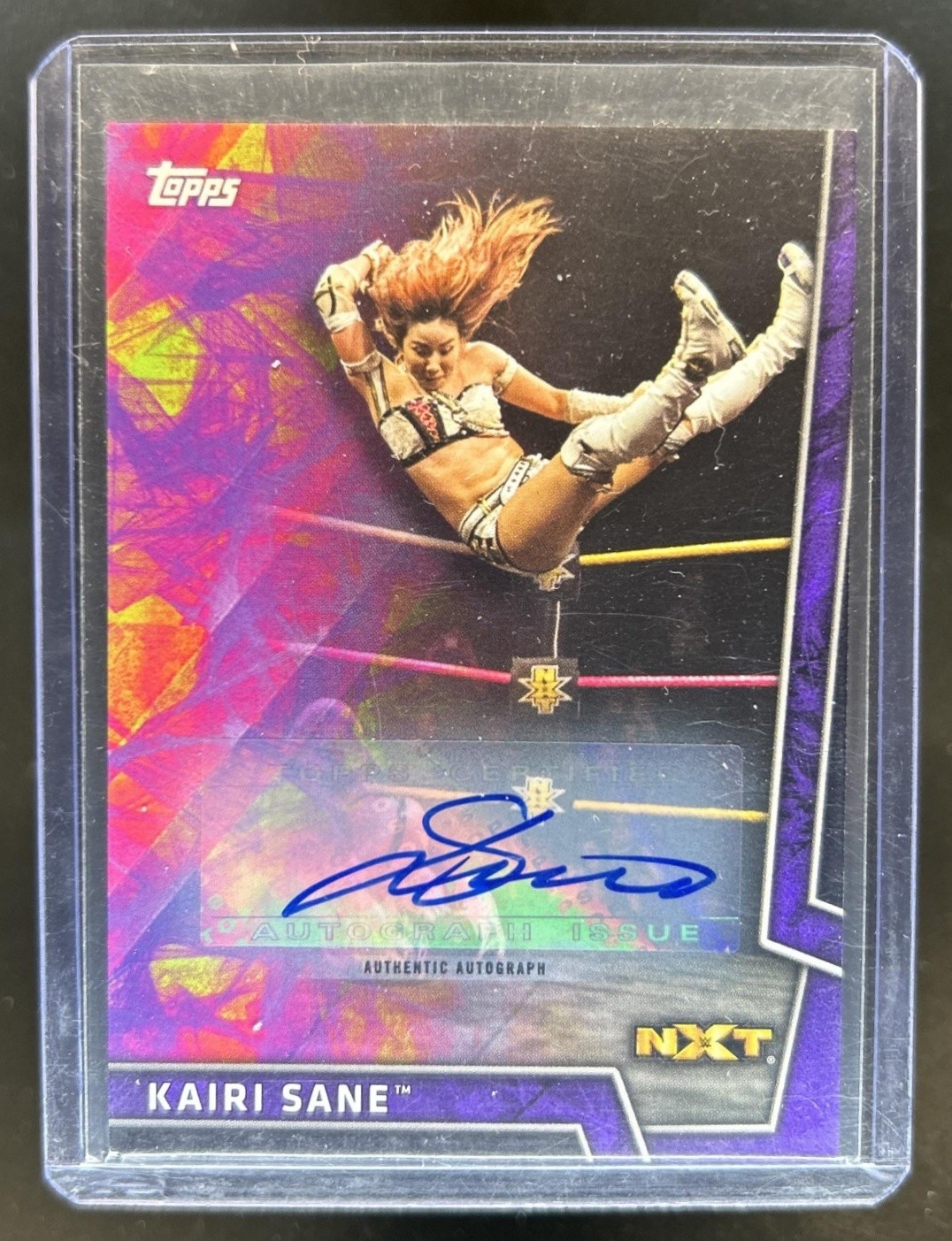 2018 Topps WWE Women's Division Kairi Sane Auto Autograph Purple #/99