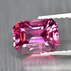 1.49Ct Emerald Cut_ Vibrant Vivid Pink Unheated Malaya Garnet _ Tanzania