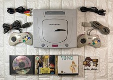 HST-3220 Sega Saturn Console White Japanese Versiongames 3 It works SS11W