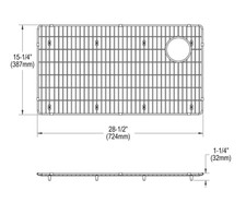 Elkay CTXBG2815 Kitchen Sink Bottom Grid Stainless Steel Corrosion Resistant