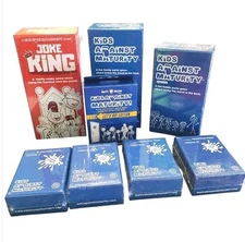 Lot 8 Kids Against Maturity Joke King Card Game 1-4 Expansion Pk Travel Version