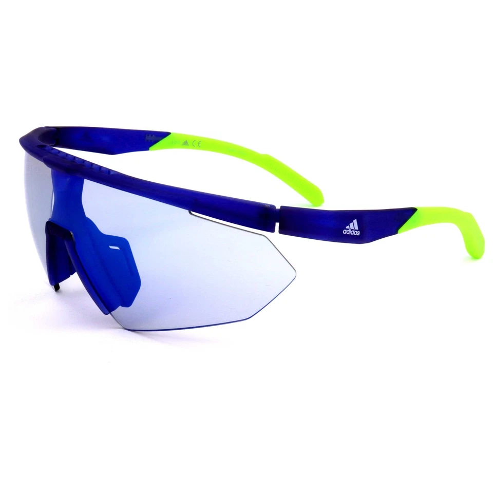Adidas Sport Man 99mm Matte Blue Sunglasses SP0015-91X-0