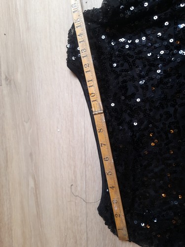 NEXT Black Sequin Sleeve Dress Size 8 - Picture 6 of 10