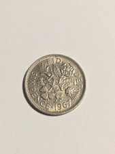 1967 Great Britain UK 6 Pence Sixpence Coin - Lot BT700