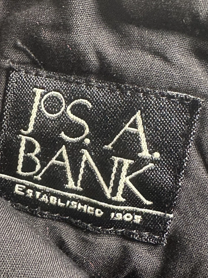 Мужские вельветовые брюки Jos A Bank 35x30 черные плиссированные брюки с манжетами классические - Изображение 3 из 4