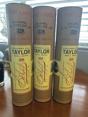 (3) Colonel EH Taylor Small Batch Bourbon EMPTY TUBES ONLY - NO BOTTLES