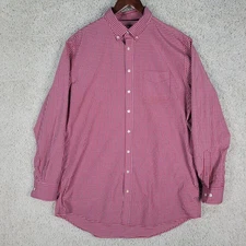 Chik-Fil-A Shirt Men's Size XLT TALL Red Check Oobe Long Sleeve Button Down EUC