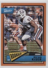 2018 Panini Classics Rookies Timeless Tributes Orange 16/25 Micah Kiser #235 8gd