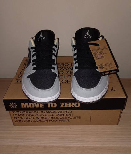 Nike Air Jordan Low 1 "Crater Grey Light Smoke Gray Black" US 8M - DM4657-001 - Picture 1 of 7