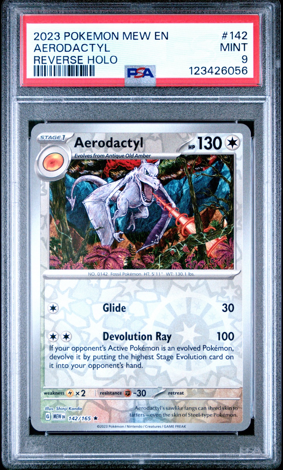 Aerodactyl Reverse Holo #142