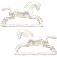 Queens Royal Hussars Officer Collar Badges