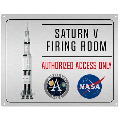 NASA Saturn Five Firing Room 8 x 10 Aluminum Sign