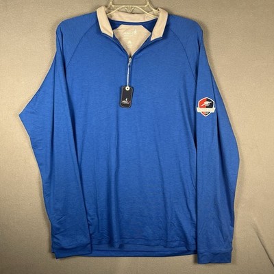 NWT JOHNNIE-O Vaughn men's Large Pullover 1/4 zip long sleeve Performance shirt