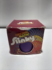 The Original Slinky Brand Plastic Slinky Purple  Blue - In Original Box Vintage