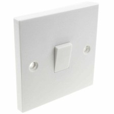 Electrical UK Domestic Household Light Switch 2 Way Single Gang White Wall