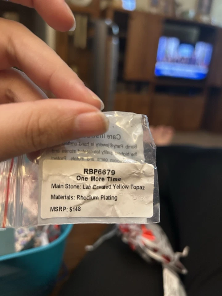Anillo Bomba Fiesta Talla 6 Topacio Amarillo Una Vez RBP6679 Foto 2 de 2