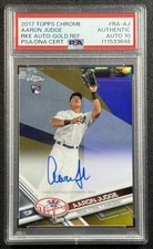 AARON JUDGE PSA AUTH 2017 TOPPS CHROME ROOKIE GOLD REFRACTOR 10 AUTO /50 *READ*