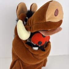 Disney's Plush Hand Puppet Pumba Lion King 10 inch Eating Lady Bug