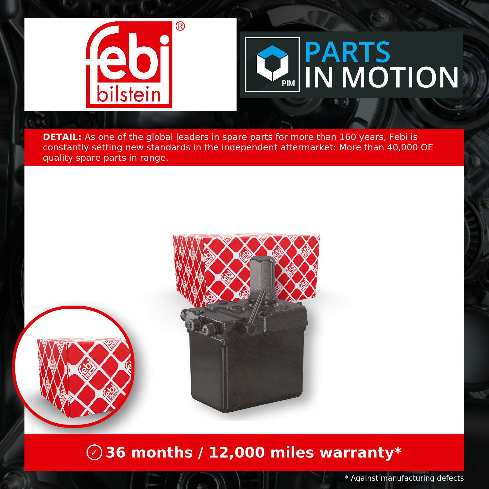 Driver Cab Tilt Pump 176389 Febi 81417236134 Genuine Top Quality Guaranteed New
