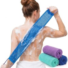 3 Pack African Exfoliating Net Body Scrubber Bath Sponge Back Scrubber Washcloth