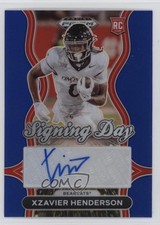 2025 Panini Prizm Draft Picks Signing Day Blue /249 Xzavier Henderson Auto 1n8m