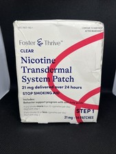 Foster  Thrive Nicotine Transdermal System Patch 21mg 14 Patches 2 Boxes 