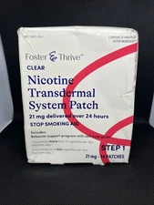 Foster & Thrive Nicotine Transdermal System Patch 21mg 14 Patches (2 Boxes)
