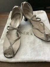 Werner Kern Iridescent Suede Leather Ankle Strap Dance Shoes Euro 7