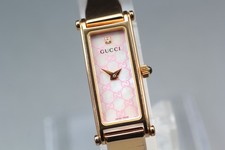 [Near MINT]  GUCCI 1500L Shell Dial Gold 1P Diamond Women's Watch From JAPAN