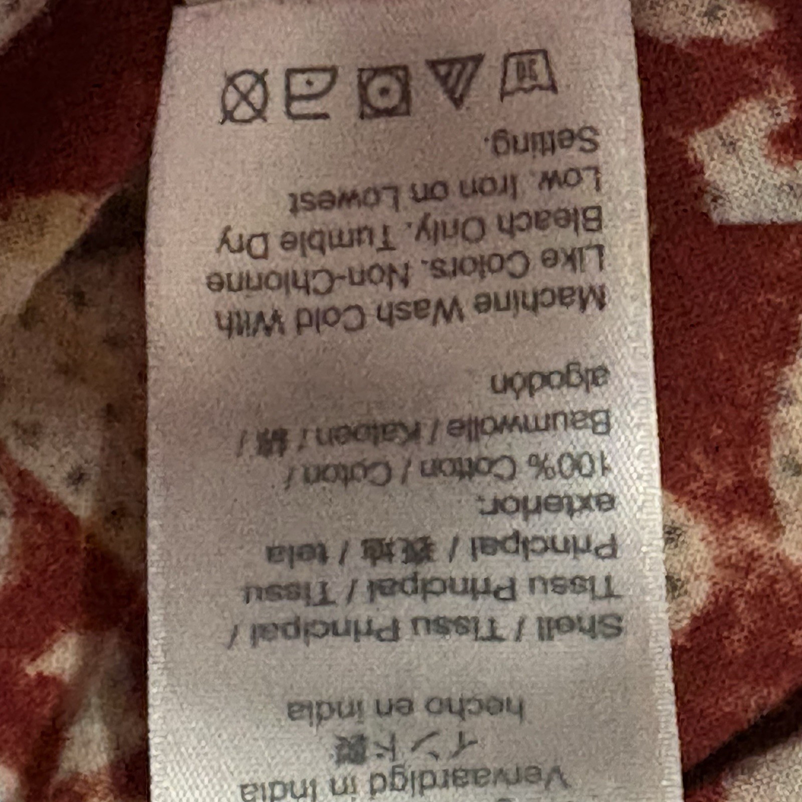 J Crew Hand Blockprint Button Down Medium - image 8