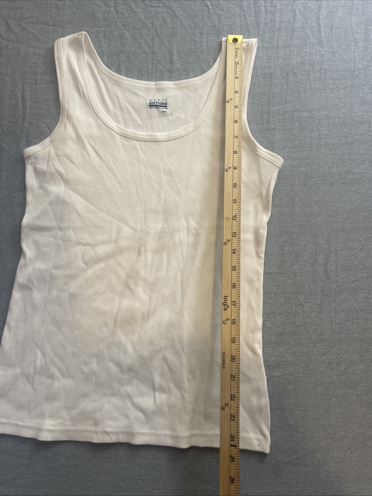 Basic Editions Medium Tank Top White - image 4