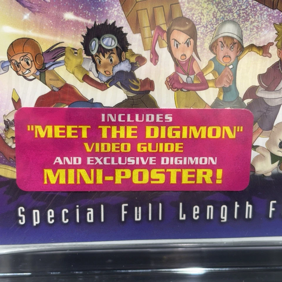 Digimon: The Movie (VHS, 2001) CGC 9.4 A+ Clamshell Case Sealed W/Mini-Poster - Image 2 of 4