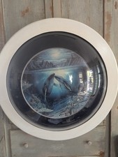 Robert Lyn Nelson Moonlit Moment Ocean Whales Reef Art Print Custom Dome Framed 