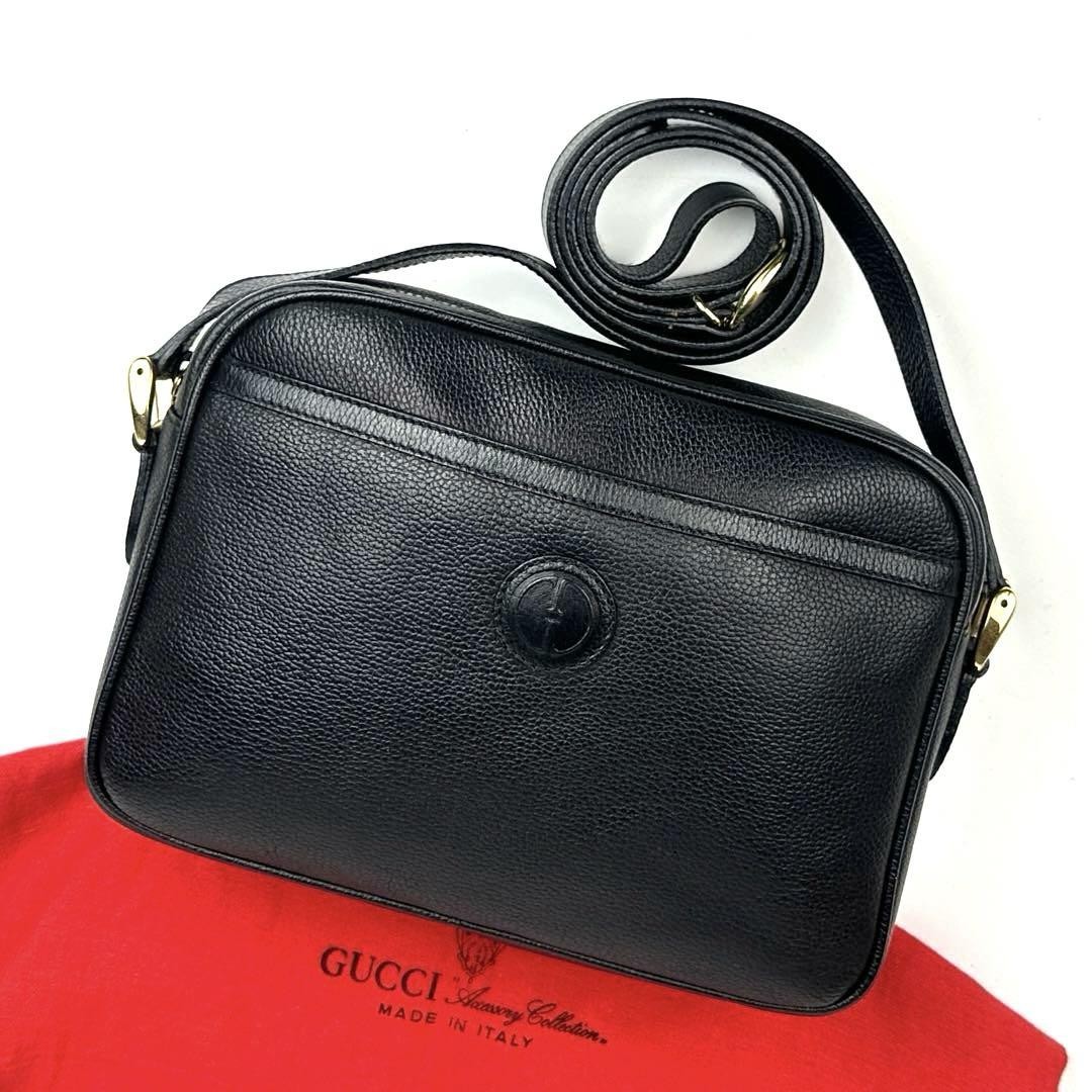 Vintage Gucci Mini Crossbody Bag with Interlocking Embossed Logo
