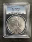 2006 W PCGS MS70 AMERICAN SILVER EAGLE  Old Blue Holder -D14